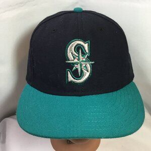 Seattle Mariners Fitted Hat Cap 7 New Era 59FIFTY On Field MLB Baseball